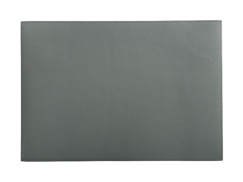 Table Accents Leather Look Cowhide Placemat 43x30cm Grey