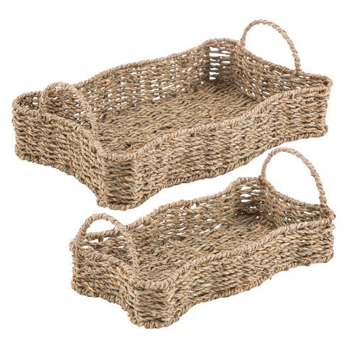 Hayman Seagrass Tray – Ladelle, Small and Large nested together