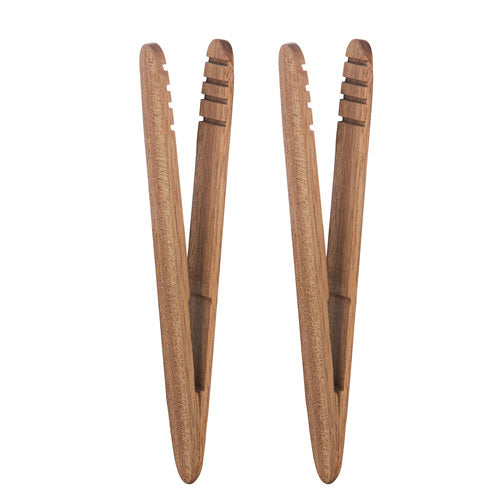 Ladelle Gather Acacia Serving Tongs 2pk - grazing board utensils