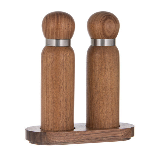 Ladelle Gather Salt & Pepper Grinder Set Natural - acacia benchtop set