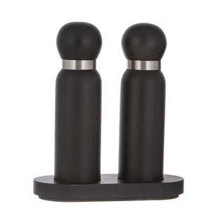 Ladelle Gather Salt & Pepper Grinder Set Black - rubberwood benchtop set