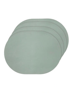 Ladelle Hugo oval placemats in sage, 4 pack