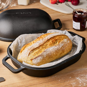 Pyrolux Pyrocast Cast Iron Bake and Roast Set 2 Piece - baking crusty bread