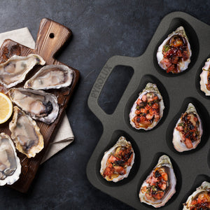 Pyrocast Cast Iron Oyster Tray, 12 Piece - Pyrolux