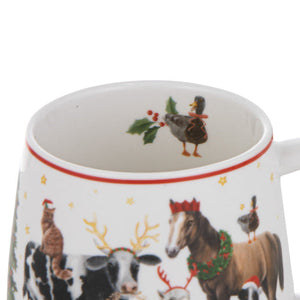 Christmas at the Farm Gift Giving Mug – Ashdene – view 2