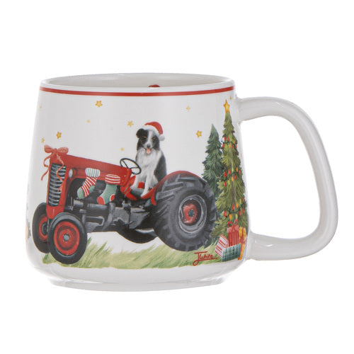Christmas at the Farm Tractor Driver Mug – Ashdene