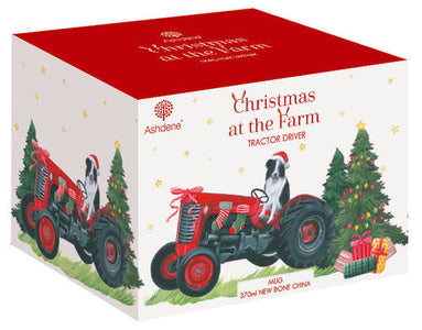 Christmas at the Farm Tractor Driver Mug – Ashdene – view 3