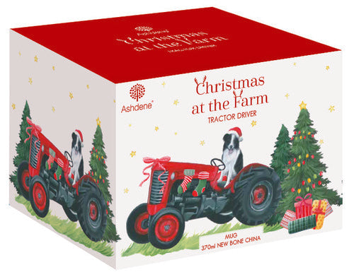 Christmas at the Farm Tractor Driver Mug – Ashdene – view 3