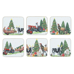 Christmas at the Farm Coaster Set of 6 – Ashdene