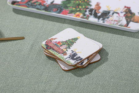 Christmas at the Farm Coaster Set of 6 – Ashdene – view 3