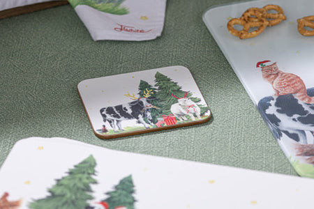 Christmas at the Farm Coaster Set of 6 – Ashdene – view 4