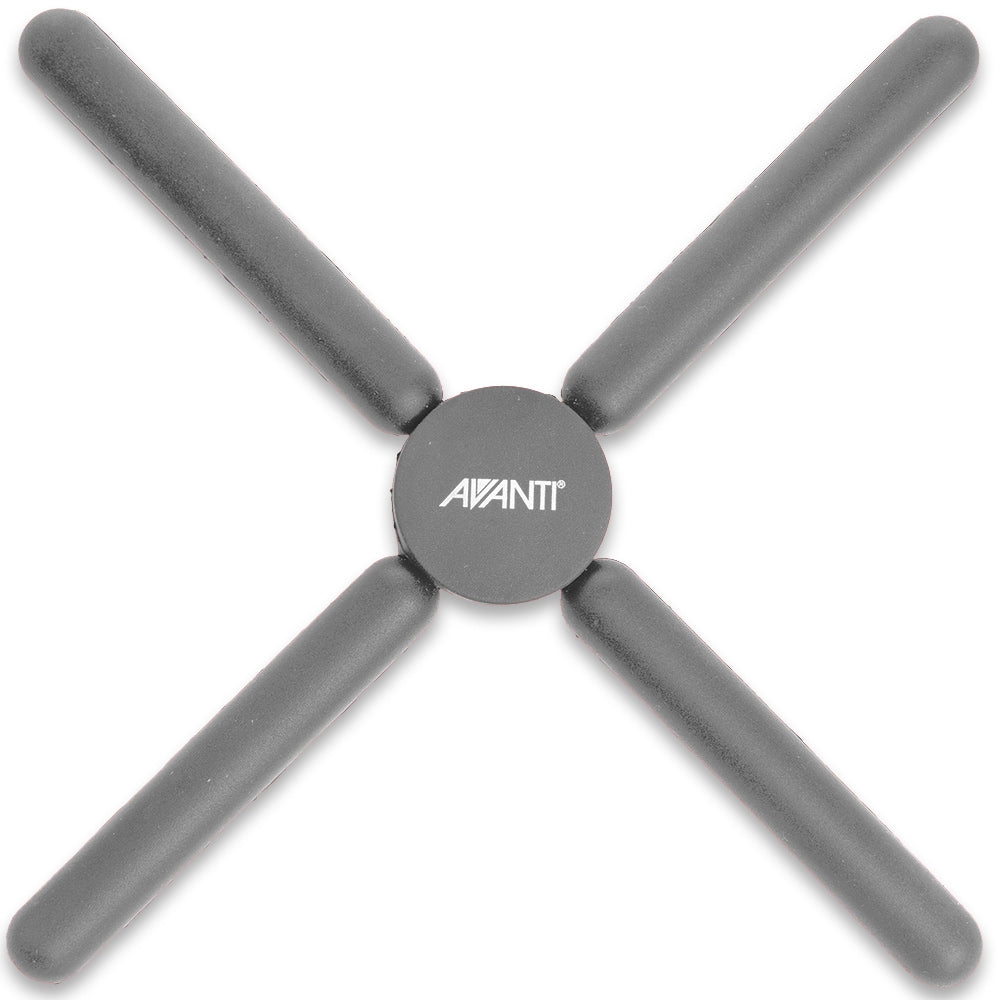 Avanti Silicone Foldable Trivet - Grey, unfolded