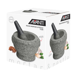 Mortar & Pestle 20cm Rough Green Granite - Avanti