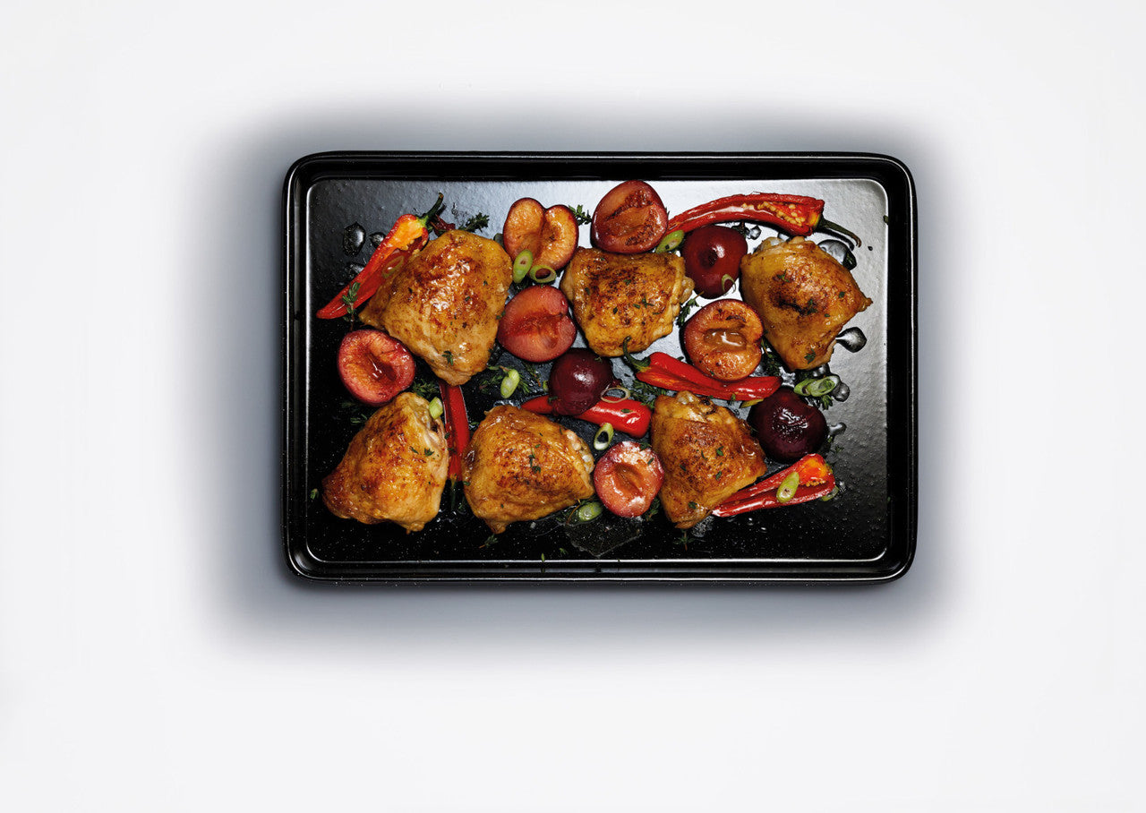 Vitreous Enamel Baking Tray Black 39×27cm