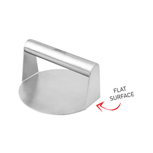 Avanti Stainless Steel Burger Smasher angle view - BBQ patty press