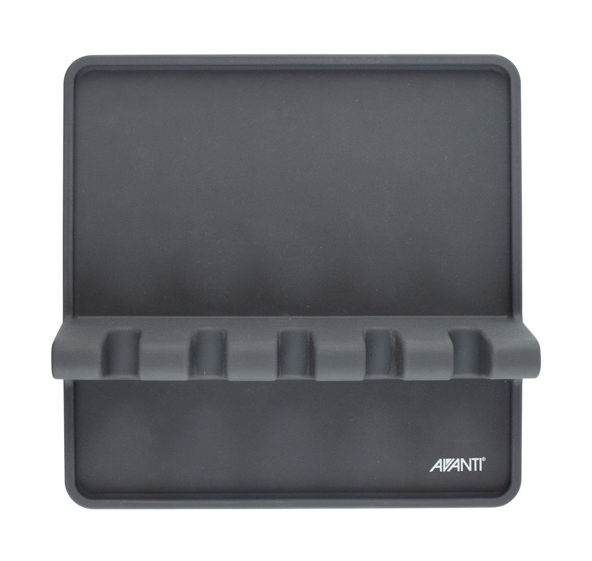 Avanti Silicone Utensil Rest Dark Grey - heat-resistant kitchen tool holder