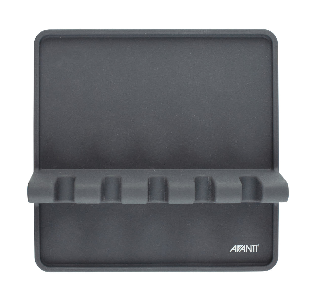 Avanti Silicone Utensil Rest Dark Grey - heat-resistant kitchen tool holder