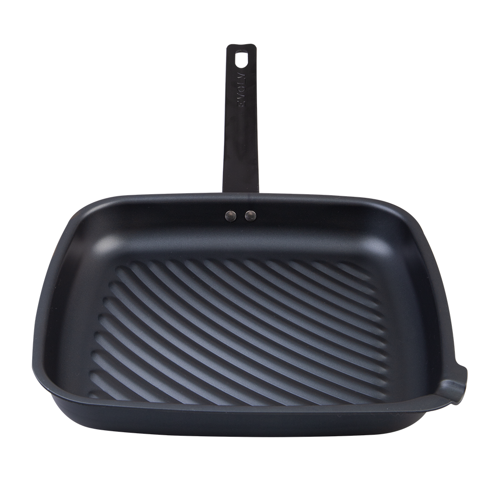 Pre-Seasoned Carbon Steel Grill Pan 26x28cm – Evolv