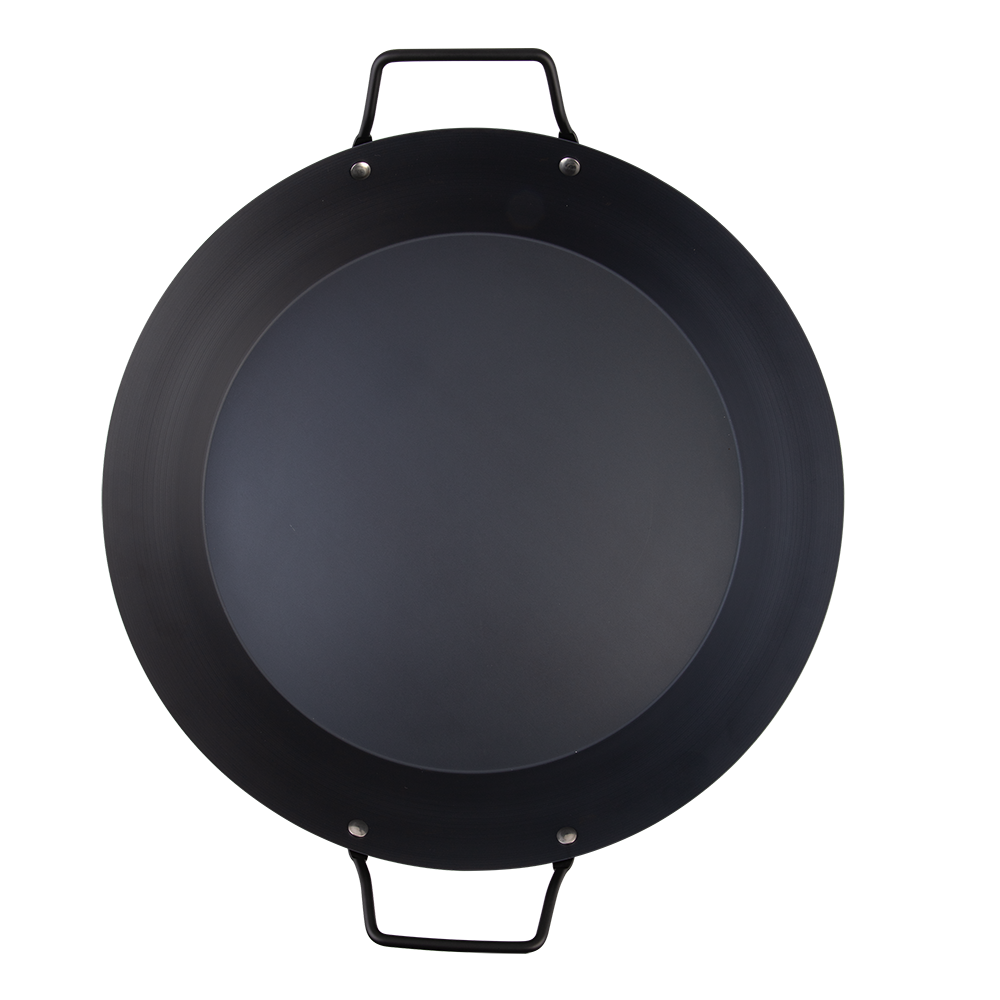 Pre-Seasoned Carbon Steel Paella Pan 38cm