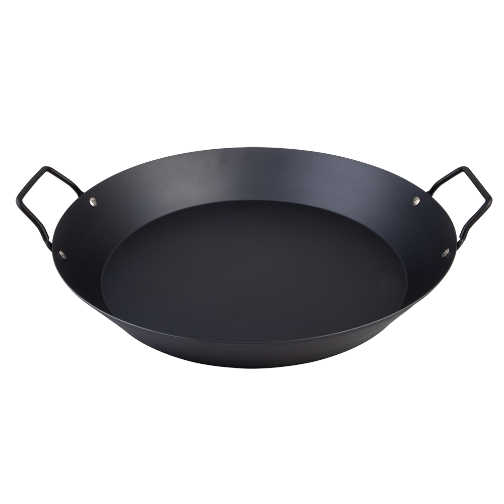 Pre-Seasoned Carbon Steel Paella Pan 38cm