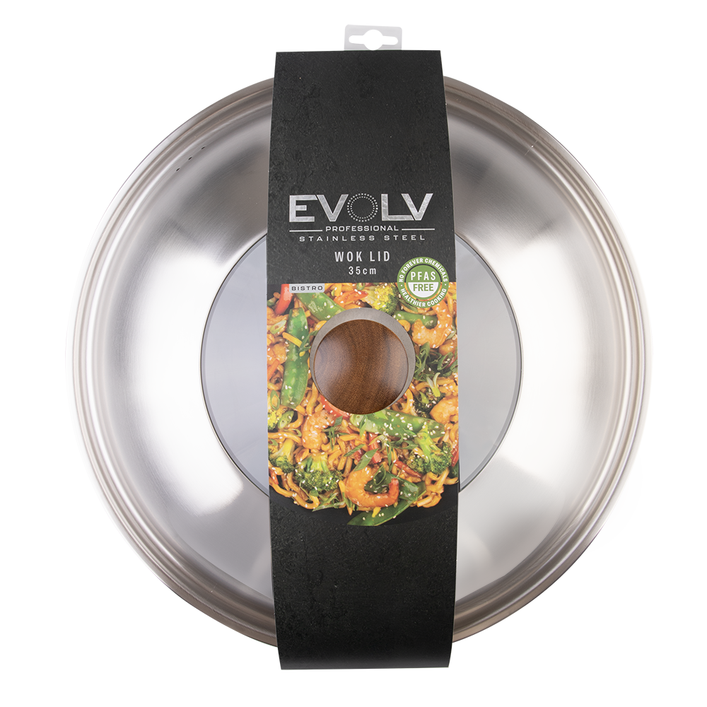 Stainless Steel & Glass Wok Lid 35cm – Evolv
