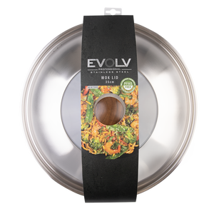 Stainless Steel & Glass Wok Lid 35cm – Evolv