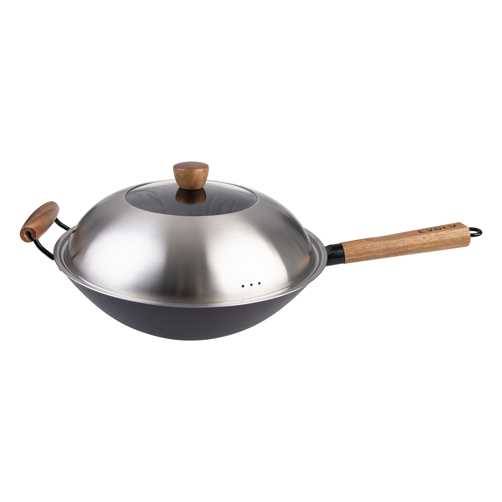Stainless Steel & Glass Wok Lid 35cm – Evolv
