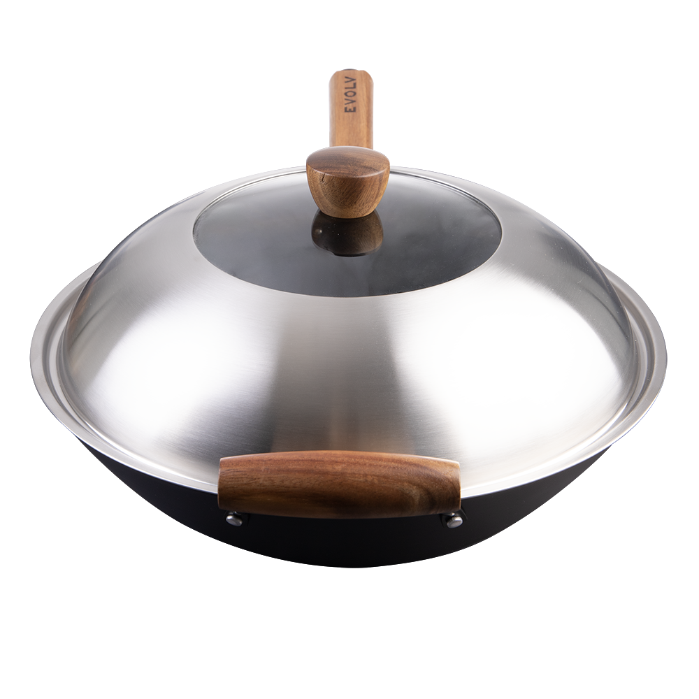 Stainless Steel & Glass Wok Lid 35cm – Evolv