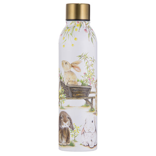 Ashdene Bunny Tales drink bottle — pastel Easter design by Sarah Hardy