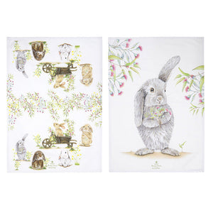 Ashdene Bunny Tales kitchen textiles — pastel Easter design by Sarah Hardy