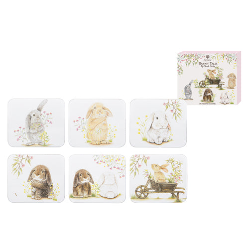 Ashdene Bunny Tales 6pk Coaster Set