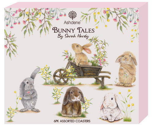 Ashdene Bunny Tales 6pk Coaster Set