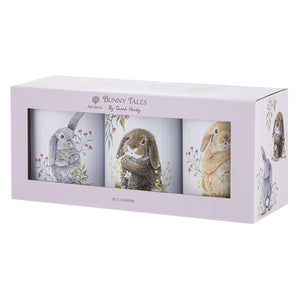 Ashdene Bunny Tales 3pk Canister Set side view — pastel bunny kitchen storage