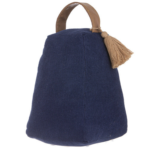 Ladelle Mossman Door Stop Navy Corduroy - weighted fabric door stop
