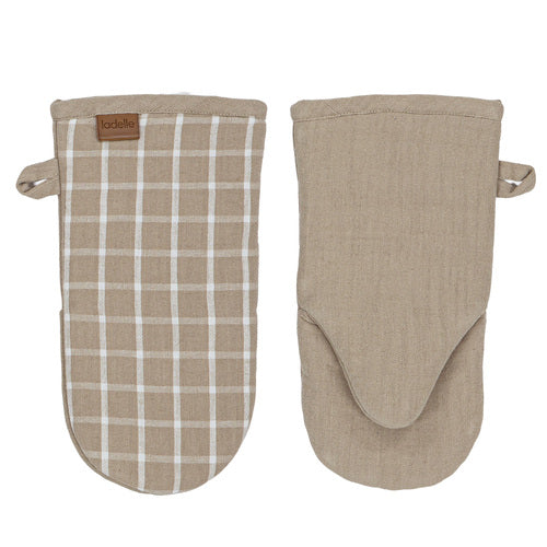 Ladelle Hemingway 2pk Baker's Oven Mitt Taupe - kitchen heat protection