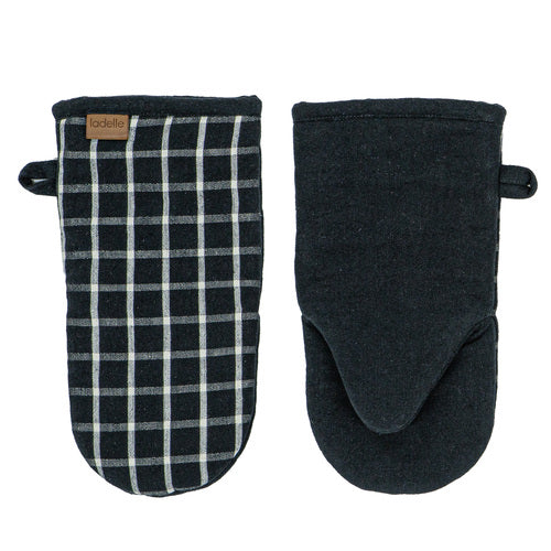 Ladelle Hemingway 2pk Baker's Oven Mitt Black - kitchen heat protection