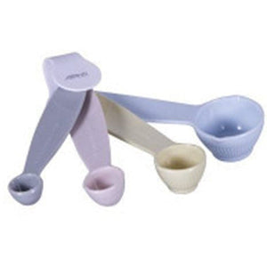 Avanti Ribbed Measuring Spoons Pastel - alternate angle showing nested spoons