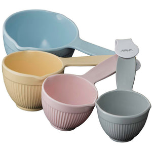 Avanti Ribbed Measuring Cups Pastel - alternate angle showing nested cups