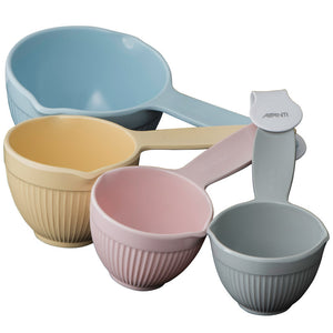 Avanti Ribbed Measuring Cups Pastel Set of 4 - melamine with pouring spouts