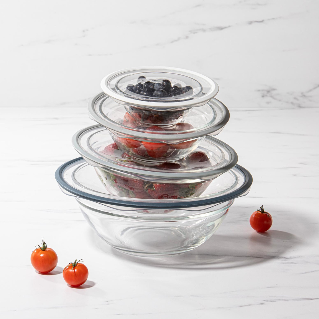 Ladelle Eco Flexi 3pk Medium Airtight Bowl Cover - in use lifestyle shot