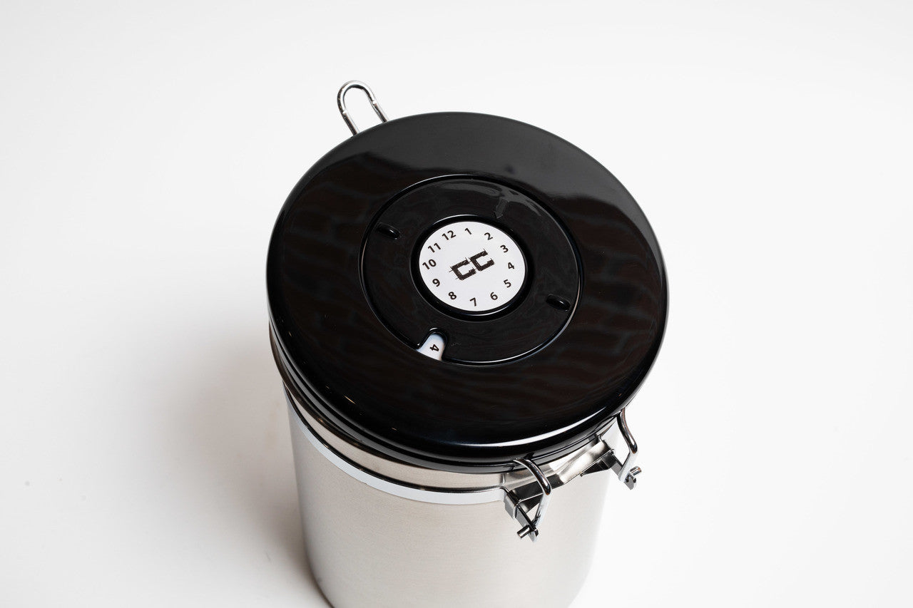 Large Stainless Steel Coffee Canister - Coffee Culture