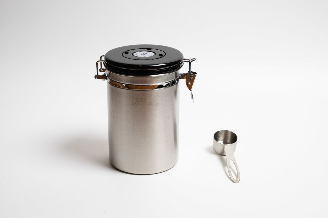 Large Stainless Steel Coffee Canister - Coffee Culture