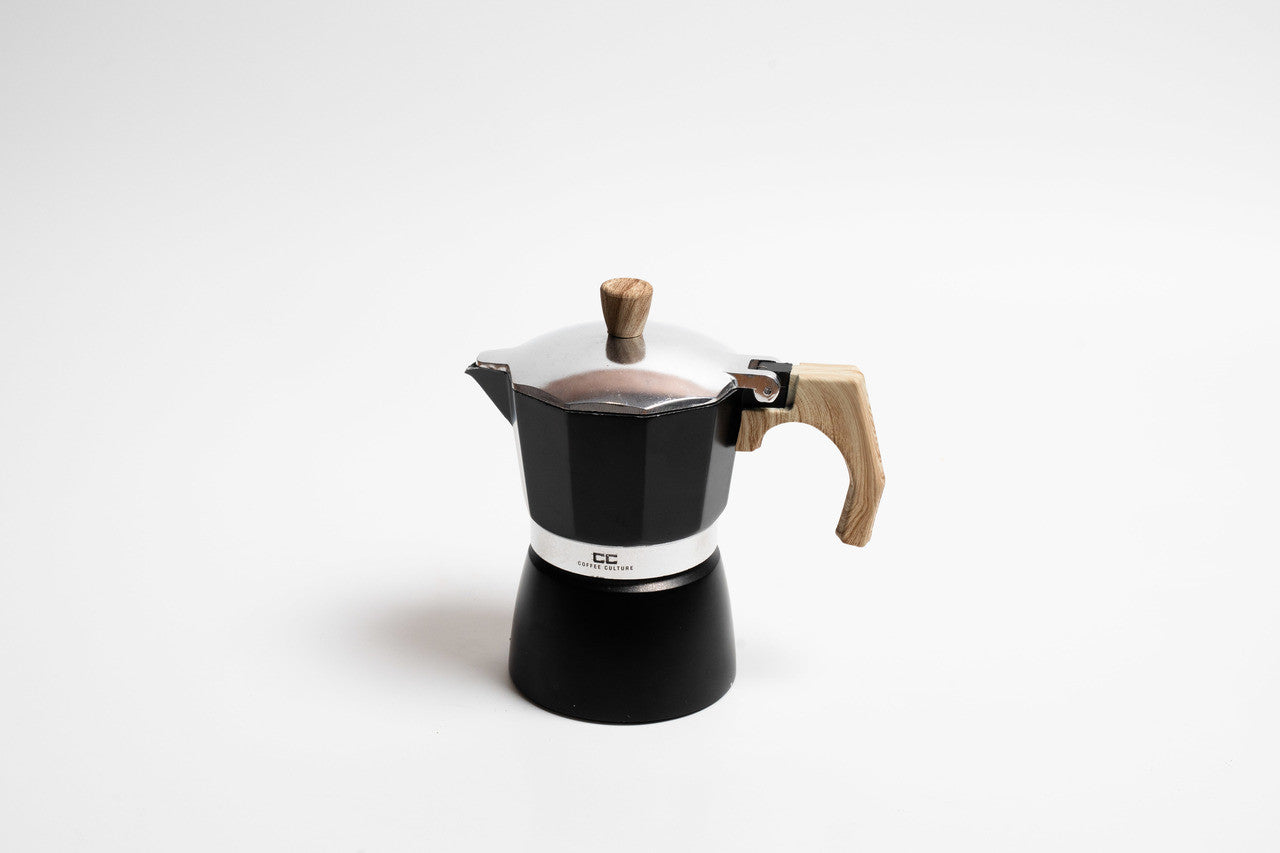 Coffee Culture Black Stovetop Coffee Maker 3 Cup - Italian espresso maker