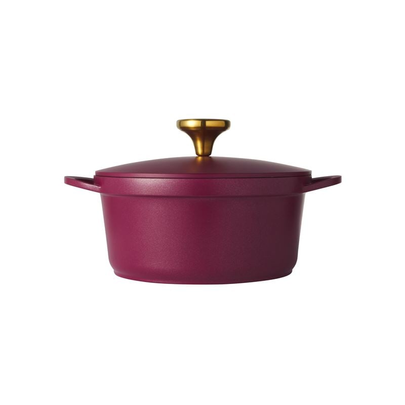 Maxwell & Williams Cast Lite Non-Stick Casserole 20cm Cherry - cast aluminium cookware