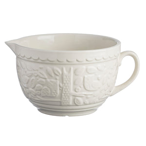 Mason Cash In The Forest Owl Batter Bowl 2L Cream - embossed woodland design