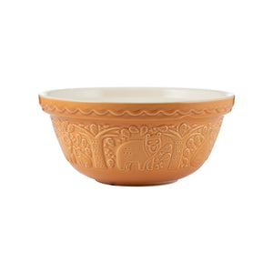 Mason Cash In The Forest Ochre Mixing Bowl 24cm - embossed forest scene stoneware bowl
