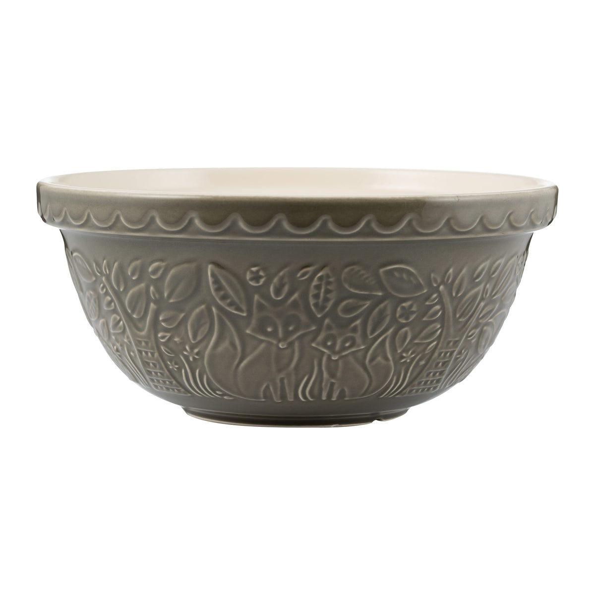 Mason Cash In The Forest Grey Fox Mixing Bowl 29cm - stoneware baking bowl