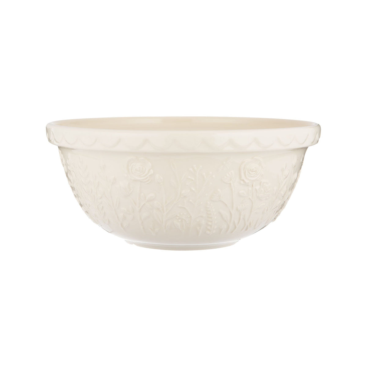 Mason Cash In The Meadow Rose Mixing Bowl 29cm cream embossed floral stoneware