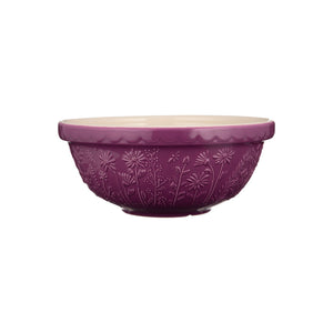 Mason Cash Meadow Daisy Mixing Bowl 26cm - purple embossed floral mixing bowl