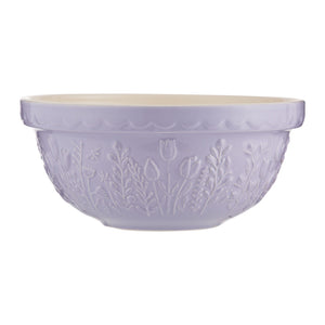 Mason Cash In The Meadow Tulip Mixing Bowl 24cm Lilac - embossed stoneware mixing bowl